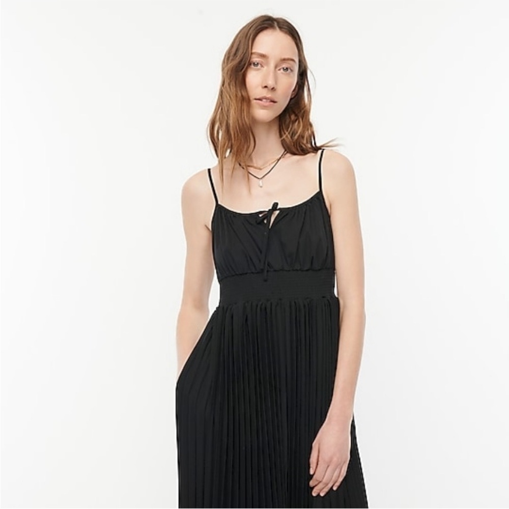 J Crew Smocked Waist Pleated Dress - Picture 3 of 6